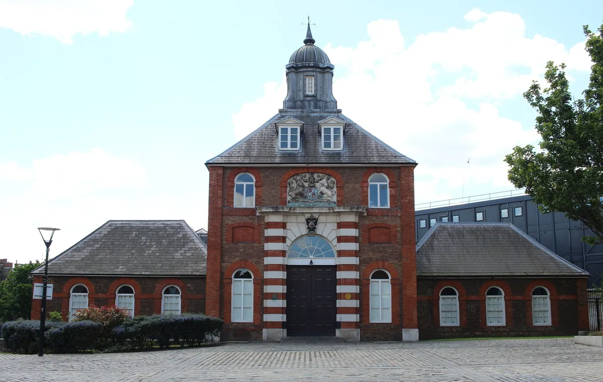 The Royal Brass Foundry at Woolwich, a red-brick building with a domed cupola